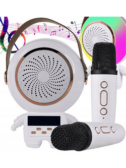 Verk Group Ασύρματο Σετ Καραόκε με Bluetooth Ηχείο και 2 Μικρόφωνα 5907451364826