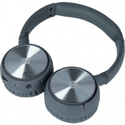 Swissten Trix Ενσύρματα & Ασύρματα Bluetooth Ακουστικά On Ear Ασημί