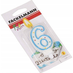 Κερί Γενεθλίων Νούμερο 6 Birthday Candles, Fackelmann