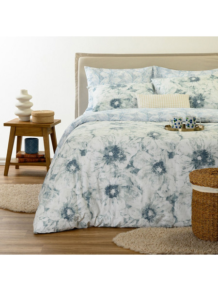Melinen Σετ Σεντόνια King Size με Λάστιχο 180x200+32 Casual Line Lesslie Blue