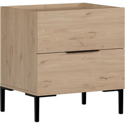 Κομοδίνο KMD-1720-FF Oryana Φυσικό Florida 55x59x44cm
