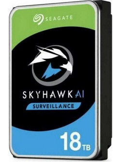 Seagate SkyHawk AI 18TB HDD Σκληρός Δίσκος 3.5" Sata 3 7200rpm με 256MB Cache