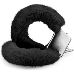 Crushious Furry Handcuffs Black