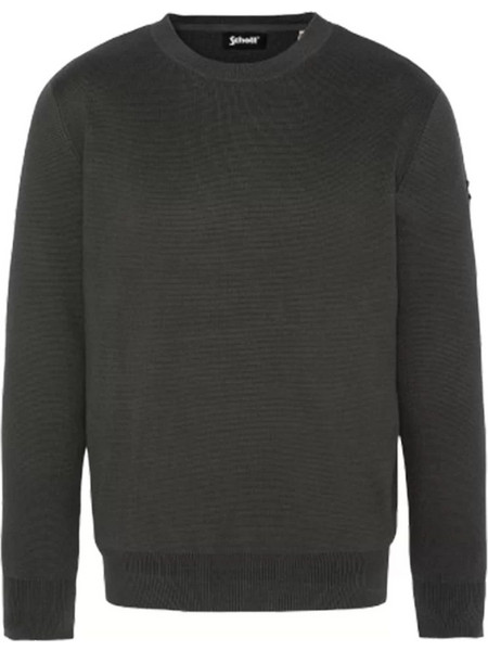SCHOTT MILITARY ROUND NECK ΠΟΥΛΟΒΕΡ PLKERN1-DARK KAKI