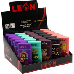 LEON 173943 KS JETFLAME POP ART αναπτήρας αντιανεμικός (ΚΟΥΤΙ 25 ΑΝΑΠΤΗΡΩΝ) 5213006173950