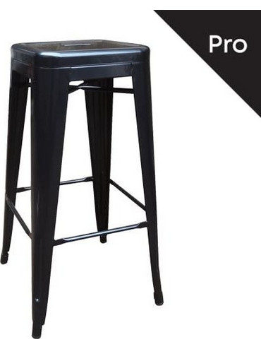 RELIX Σκαμπό Bar-Pro H.67cm, Στοιβαζόμενο, Μέταλλο Βαφή Μαύρο 1τμχ