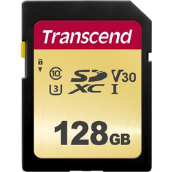 Transcend 500s SDXC 128GB Class 10 U3 UHS-I