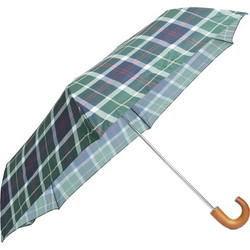 Barbour Unisex Ομπρέλα Tartan Mini Umbrella, Διαστάσεις 32 x 6 cm, Άνοιγμα 97 cm, σε Χρώμα Πράσινο