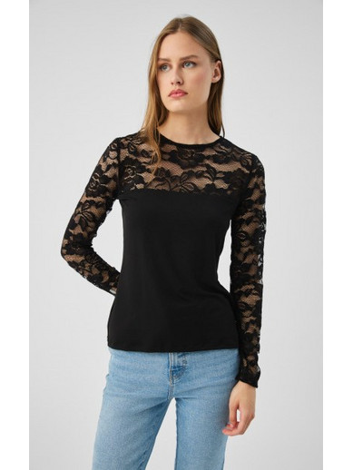 Minerva Μπλούζα Γυναικεία Modal Lace - 91636-MINERVA