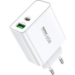 Remax Φορτιστής Χωρίς Καλώδιο με Θύρα USB-A & USB-C 65W Quick Charge 3.0 White RP-U125