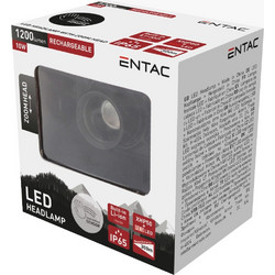 Entac XHP50 Επαναφορτιζόμενος Ηλιακός Φακός Κεφαλής Εργασίας Αδιάβροχος IP65 1200lm