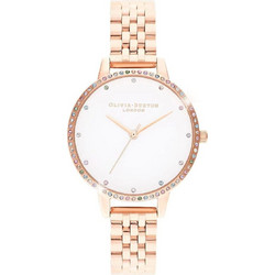 Olivia Burton Rainbow Γυναικείο Ρολόι με Ροζ Χρυσό Μεταλλικό Μπρασελέ OB16RB21