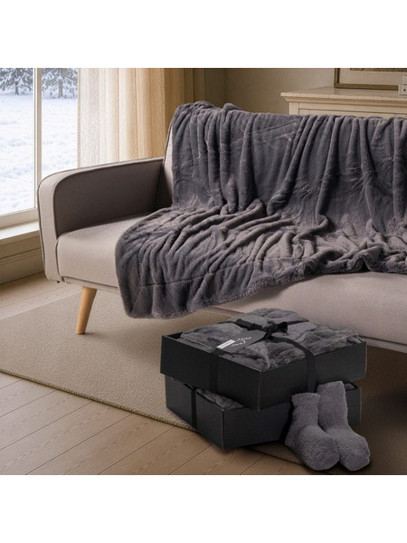 Κουβέρτα Καναπέ Πολυθρόνας 130X170 Teoran Boon 11 Grey (130x170)