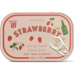Strawberry Φυτικό Κερί 127gr σε μεταλλικό δοχείο-κονσέρβα, Bistro Strawberry