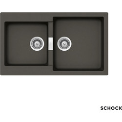 Schock Cristalite Manhattan Ένθετος Νεροχύτης Γρανίτη Αντιστρεφόμενος Ματ Asphalt 86x50cm 30290-1421