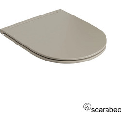 Scarabeo Moon Καπάκι Λεκάνης D-Shape Πλαστικό Slim Soft Close Μπεζ 502-5535BS-510