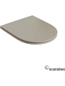 Scarabeo Moon Καπάκι Λεκάνης D-Shape Πλαστικό Slim Soft Close Μπεζ 502-5535BS-510