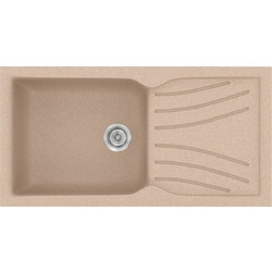 Sanitec Classic 324 Επικαθήμενος Νεροχύτης Γρανίτη Αντιστρεφόμενος Ματ Granite Sand 100x50cm