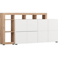 ΚΟΜΟΤΑ-ΜΠΟΥΦΕΣ ARGYLL 192 4K2F2V OP ΛΕΥΚΟ ΜΕ ARTISAN OAK ΧΡΩΜΑ 193x40x100εκ