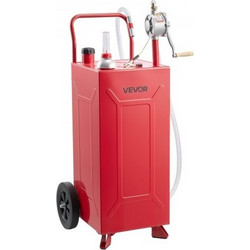 VEVOR 113,6L Δοχείο Καυσίμου, Ανθρακούχο Ατσάλι, Φορητό Δοχείο Μεταφοράς Καυσίμου με Χειροκίνητη Αντλία & 2 Ρόδες, Δοχείο Βενζίνης και Πετρελαίου, για Αυτοκίνητα, Χλοοκοπτικά, ATV, Σκάφη, Μοτοσικλέτες