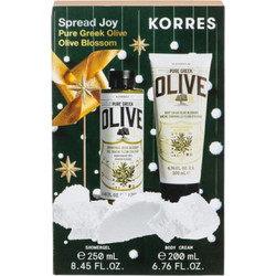 Korres Pure Greek Olive Shower Gel 250ml + Body Cream 200ml