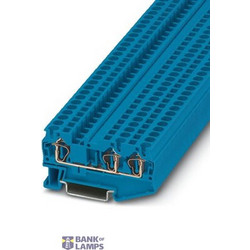 Feed-through terminal block ST 4-TWIN BU screw connection 4mm blue
