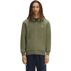 Fred Perry Hooded Zip Ανδρική Ζακέτα με Κουκούλα με Φερμουάρ Πράσινο J7536-87B
