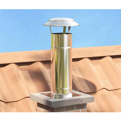 vidaXL Κάλυμμα Βροχής Καμινάδας Ασημί 25 x 25 x 20 εκ