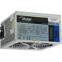 Akyga AK-B1-700 Power Supply Unit 700W 20+4 Pin ATX, Gray