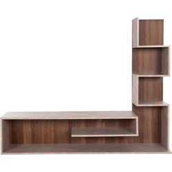 ΣΥΝΘΕΤΟ ΤΗΛΕΟΡΑΣΗΣ EDELIE HM8908.14 ΜΕΛΑΜΙΝΗ ΓΚΡΙ STONE TEXTURE-ΦΥΣΙΚΟ 150X29,5X120ΥΕΚ