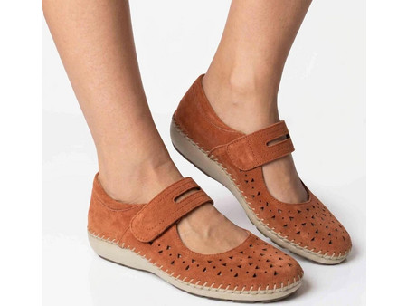 Γυναικειο Δερματινο Ανατομικο Sneaker - OVVIO ANATOMIC 0013 ΠΟΡΤΟΚΑΛΙ ΚΑΣΤΟΡΙ