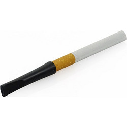 Denicotea Πιπάκι Τσιγάρου Denitip Μιας Χρήσης Regular 8mm Μαύρο - Μήκος 6cm
