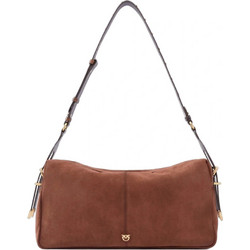 Pinko Keeper Bag 106676-A3DB-L88J Τσάντα Ώμου Castano Intenso/Matt Gold