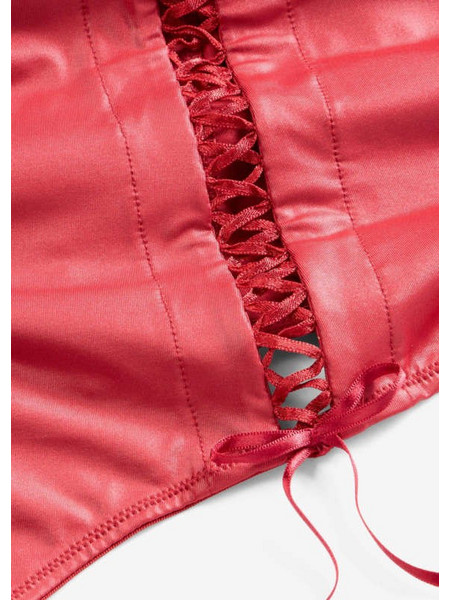 Κορμάκι ouvert με wet look και στρινγκ