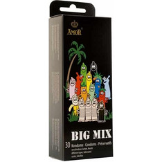 Amor Big Mix Προφυλακτικά με Ραβδώσεις & Λιπαντικό 30τμχ