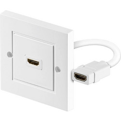 GOOBAY πρίζα τοίχου HDMI 51722, gold-plated, 4K, λευκή