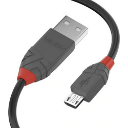 Lindy Regular USB 2.0 to micro USB Cable Μαύρο 5m (36735) 1τμχ