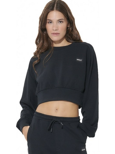 Body Action Γυναικεία Crop Μπλούζα 061621-01 Μαύρο
