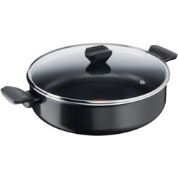 Tefal Simply Clean Τηγάνι Αλουμινίου Αντικολλητικό με Καπάκι 28cm