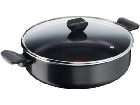 Tefal Simply Clean Τηγάνι Αλουμινίου Αντικολλητικό με Καπάκι 28cm