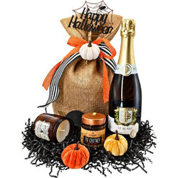 Halloween Δώρο Χωρίς Αλκοόλ σε Πουγκί με Petit Beret Le Blanc, Chutney Σύκου & Αρωματικό Κερί