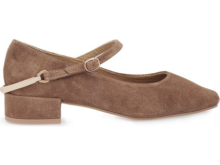 ALESSANDRA BRUNI MARY JANE X155A9022534 - ΤΑΜΠΑ ΚΑΣΤΟΡΙ X155A9022534-SIGARO SUEDE