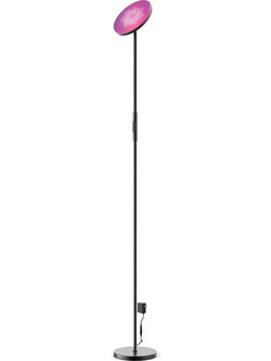 InLight Επιδαπέδιο φωτιστικό LED 24W RGB-CCT with controller από μαύρο μέταλλο και ακρυλικό D:170cm (45023)