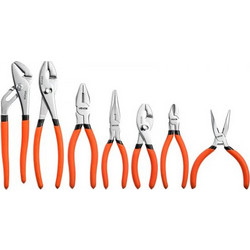 VEVOR Pliers Set 7-Piece Utility Set Polished Carbon Steel Jaw Hand Tools, For DIY & Home Use, Groove Joint, Combination, Diagonal, Slip Joint, Long Nose Pliers, Non-Slip Grips, User-Friendly Design