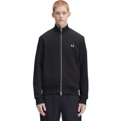Fred Perry Ανδρική Ζακέτα Φούτερ με Φερμουάρ Μαύρη J3340-102