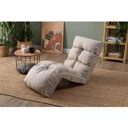 1-Seat Sofa-Bed Fuwa Single Cream Fabric: 100% Linen Fabric