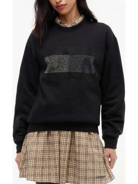 TOMMY JEANS TJW FLAG BLING SWEATSHIRT DW0DW23579-BDS Black