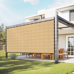 VEVOR Πανί Σκίασης 90% 12 x 20 ft Κάλυμμα Σκίασης Πέργολας με Ανοξείδωτους Κρίκους, Στέγαστρο Σκίασης και Πλέγμα Ιδιωτικότητας από Υλικό HDPE 160 GSM, για Εξωτερικούς Χώρους, Αίθρια, Κήπους (Μπεζ)