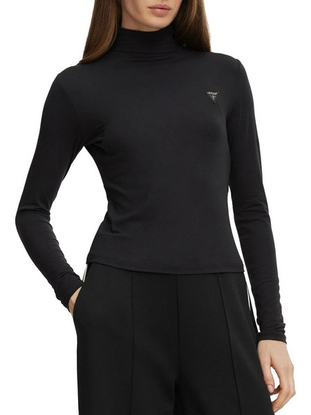 ΜΠΛΟΥΖΑ GUESS ELIRA LS HIGH NECK T-SHIRT BLACK