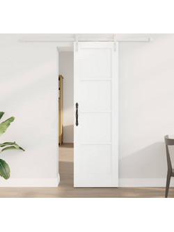 vidaXL Πόρτα Εσωτερική Συρόμενη Ξύλινη Λευκή 61x198.5cm 3449916